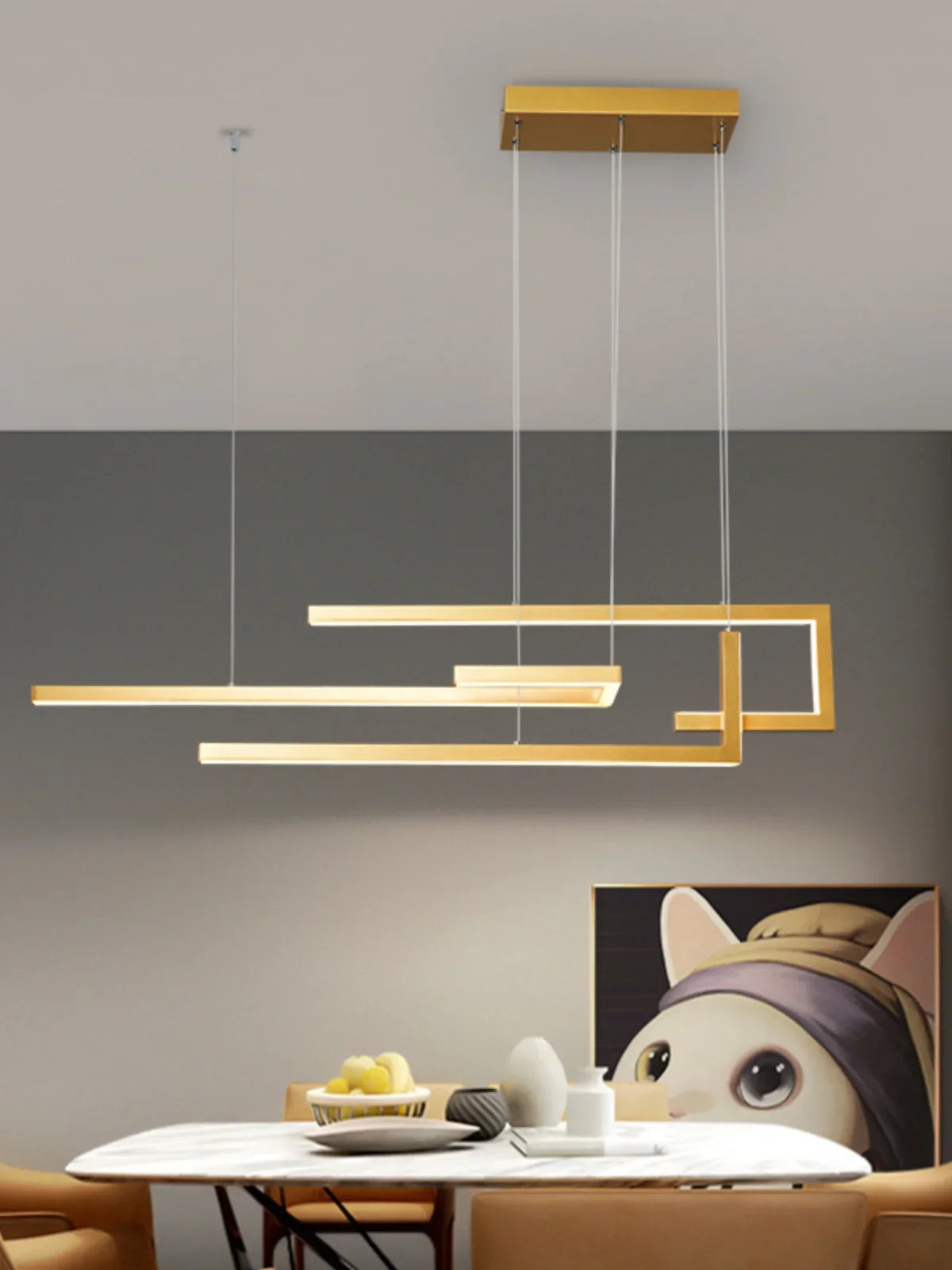 Elegant, moderne pendellampe.