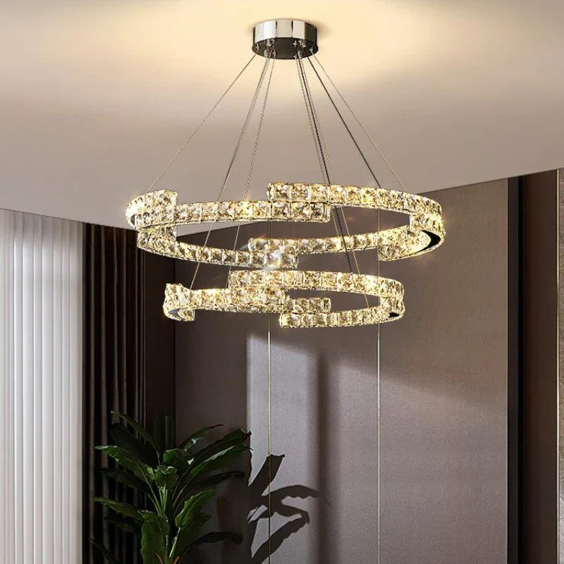 Eksklusiv LED-krystallysekrone Eleganse