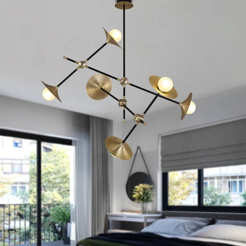 Nordisk minimalistisk kunst lysekrone til restaurant og hotel