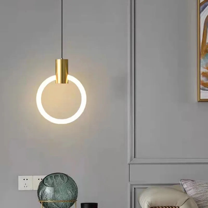 Minimalistisk LED-lampe i akryl og kobber med 3 farvetemperaturer