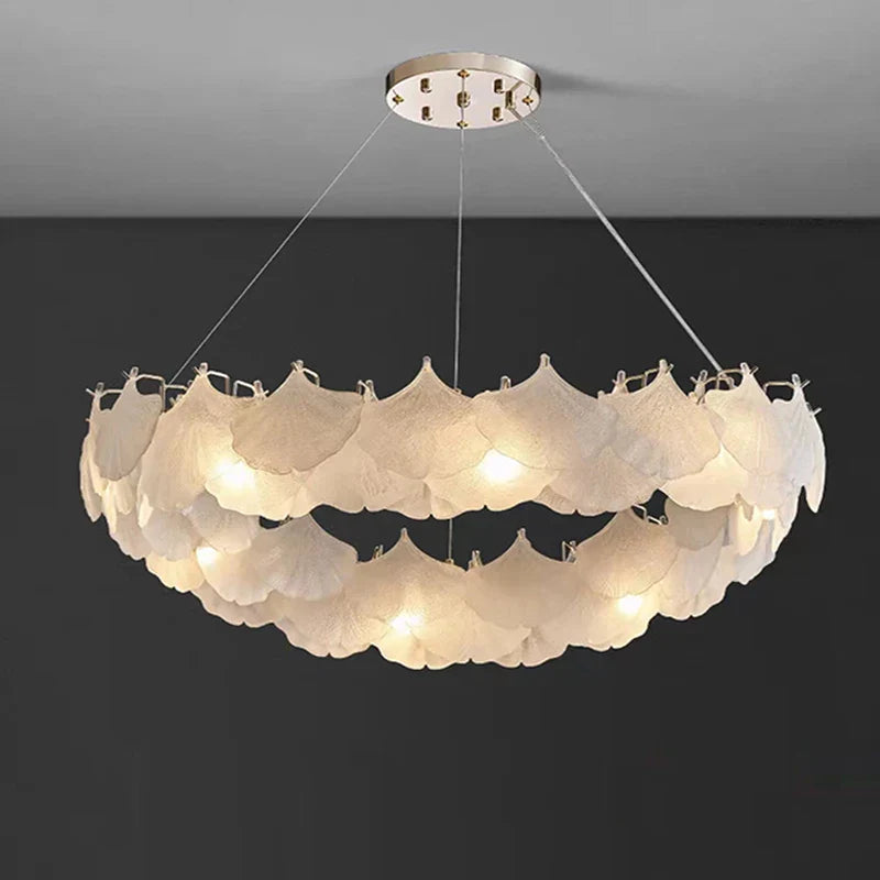 Retro lysekrone i glas, minimalistisk design til indretning