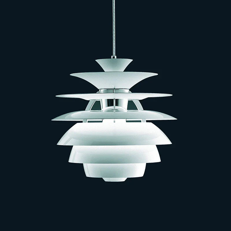 Postmoderne aluminiumslysekrone i nordisk loftdesign