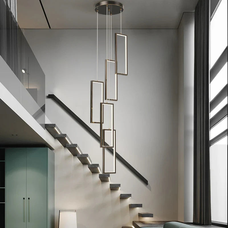 Moderne kobberlampe med LED-belysning elegant design