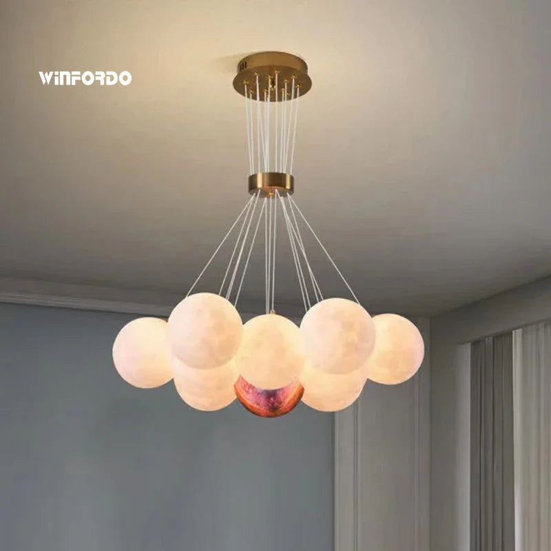 Winfordo 3D-printet LED-lysekrone pendel