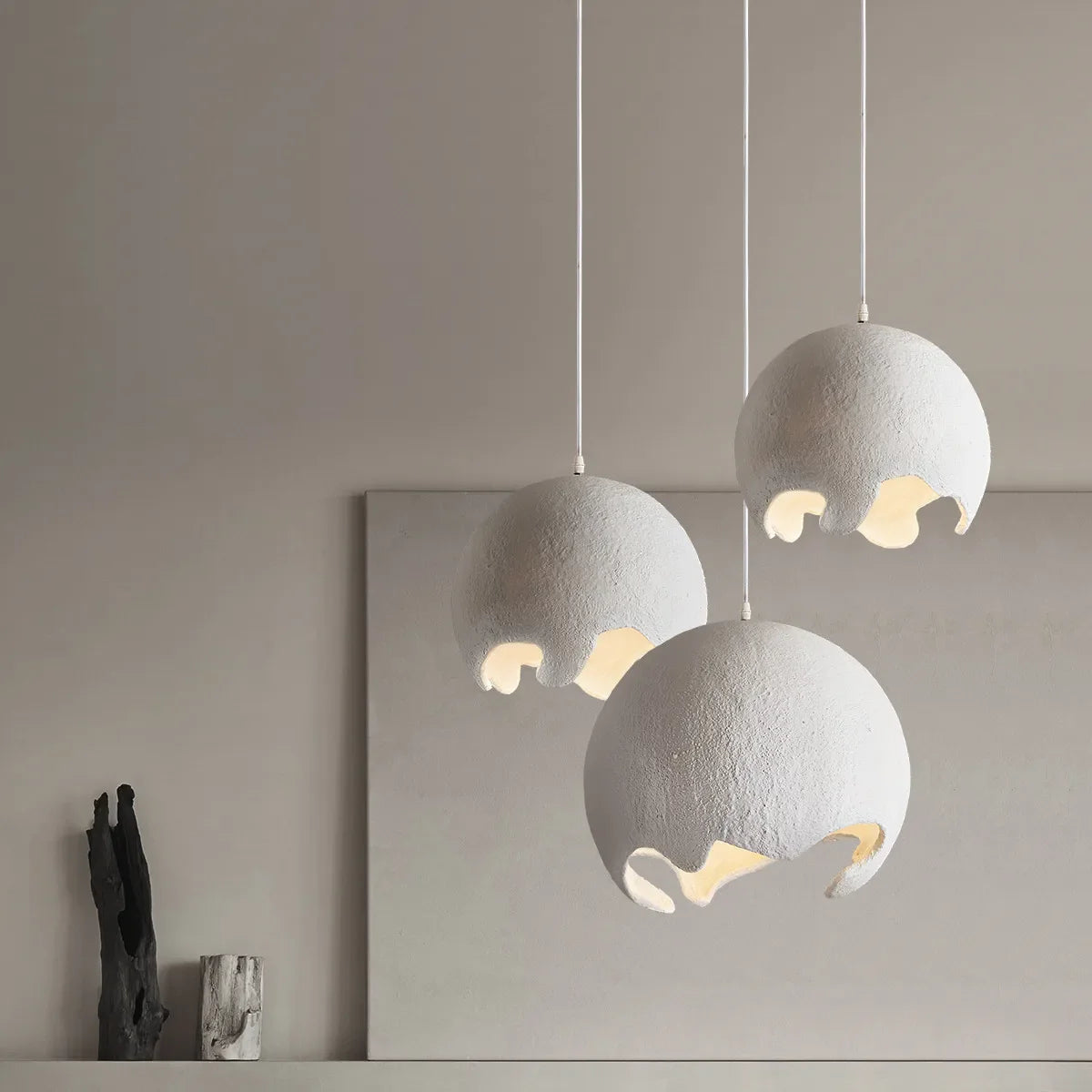 nordisk wabi sabi minimalistisk japansk design LED lysekrone til bar restaurant