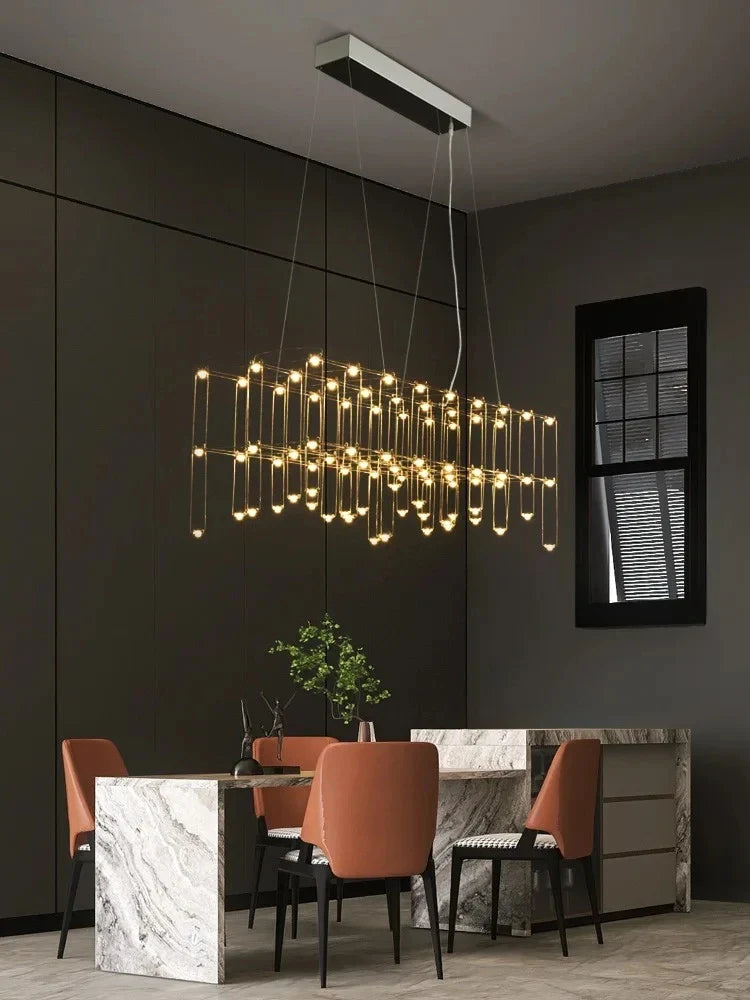 Kreativ postmodern LED lysekrone til bar og reception