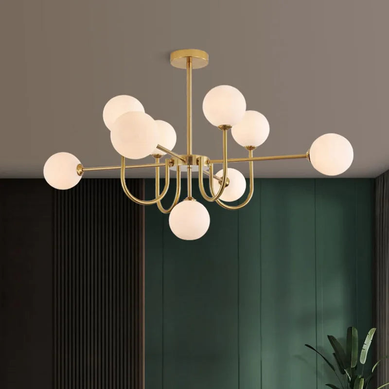 Moderne design LED-lysekrone i bønneform