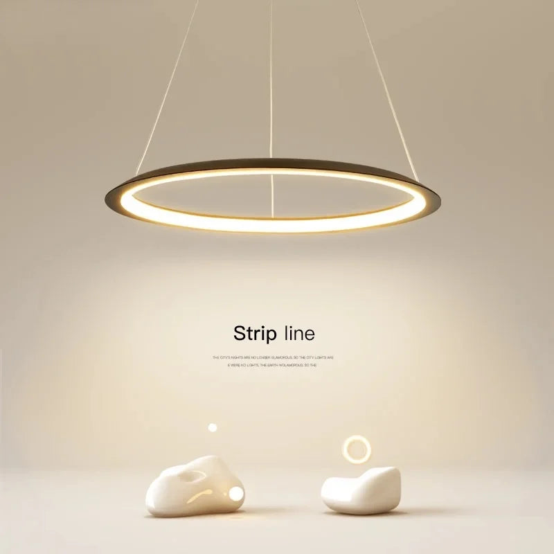 Rund LED-ringlampe med kreativt, minimalistisk nordisk design