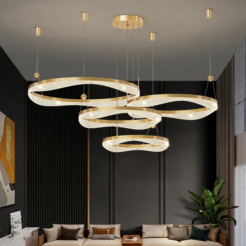 Moderne LED-lysekrone til elegant og nutidig boligindretning