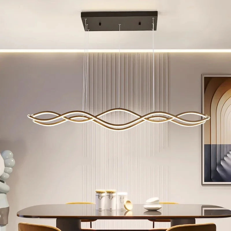 Elegant, minimalistisk LED-lysekrone i moderne design