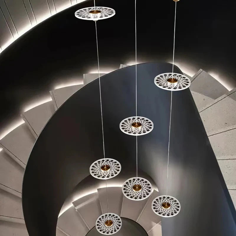 moderne lysekrone til trappe nordisk design enkel og elegant