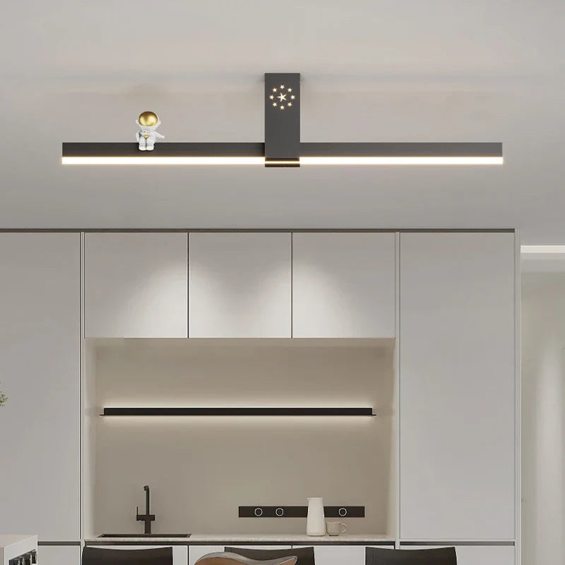 Nordisk minimalistisk pendel med kreative LED-striber for personlighed