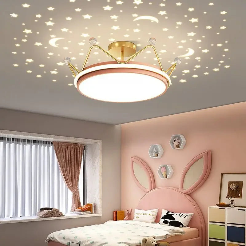 Måne- og stjerne LED-lampe til børn