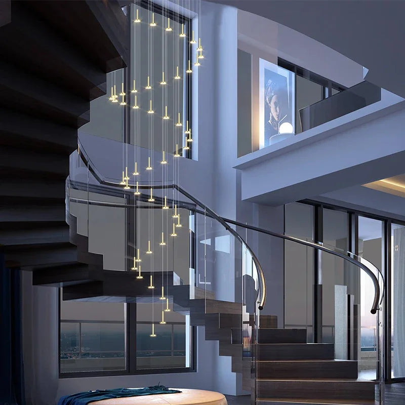 Loft stjerner lysekrone tøjbutik tallerken loft dekoration meteorregn pendel Villa trappe lysekrone