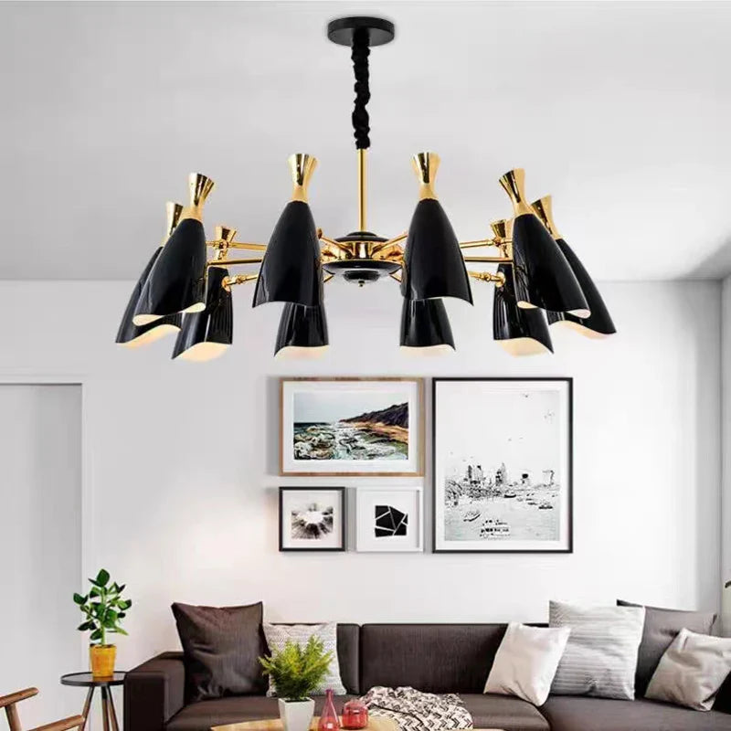 Moderne nordisk design lysekrone til et elegant interiør