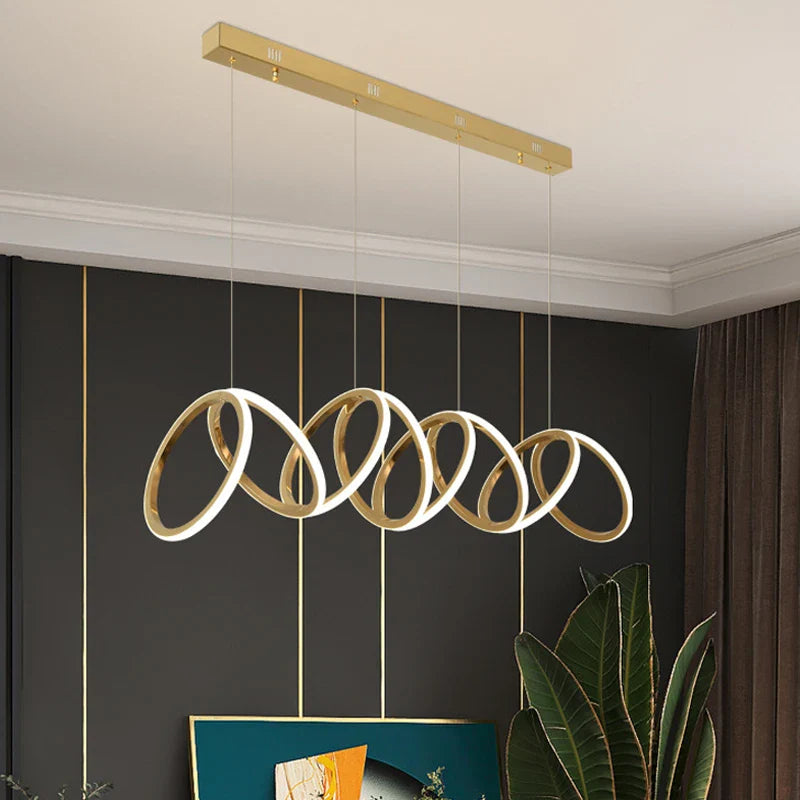 Moderne luksuriøs LED-ringlampe