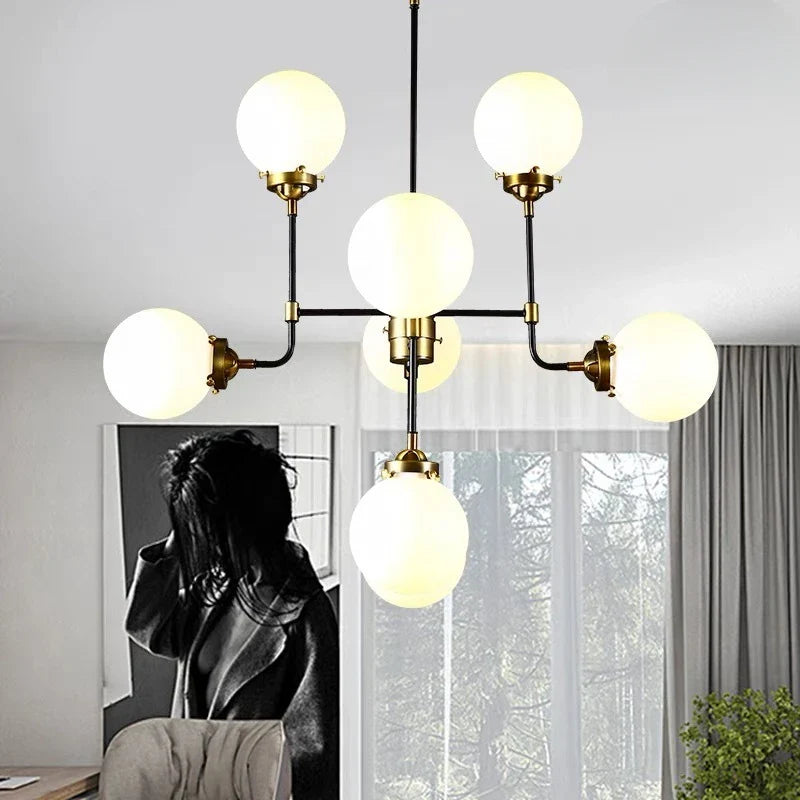 Elegant lysekrone i moderne glas