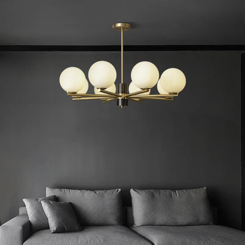 Nordisk minimalistisk, kreativt design, elegant indendørs kobberlampe