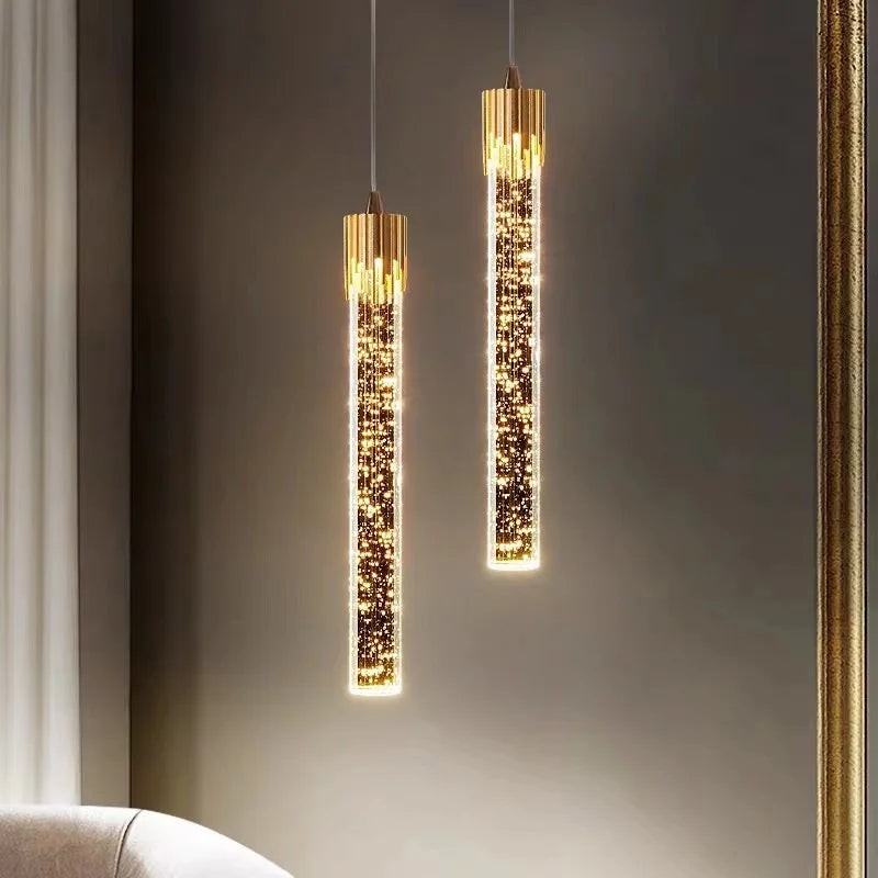 Moderne LED-krystallysekrone til hotel og kreativ bar