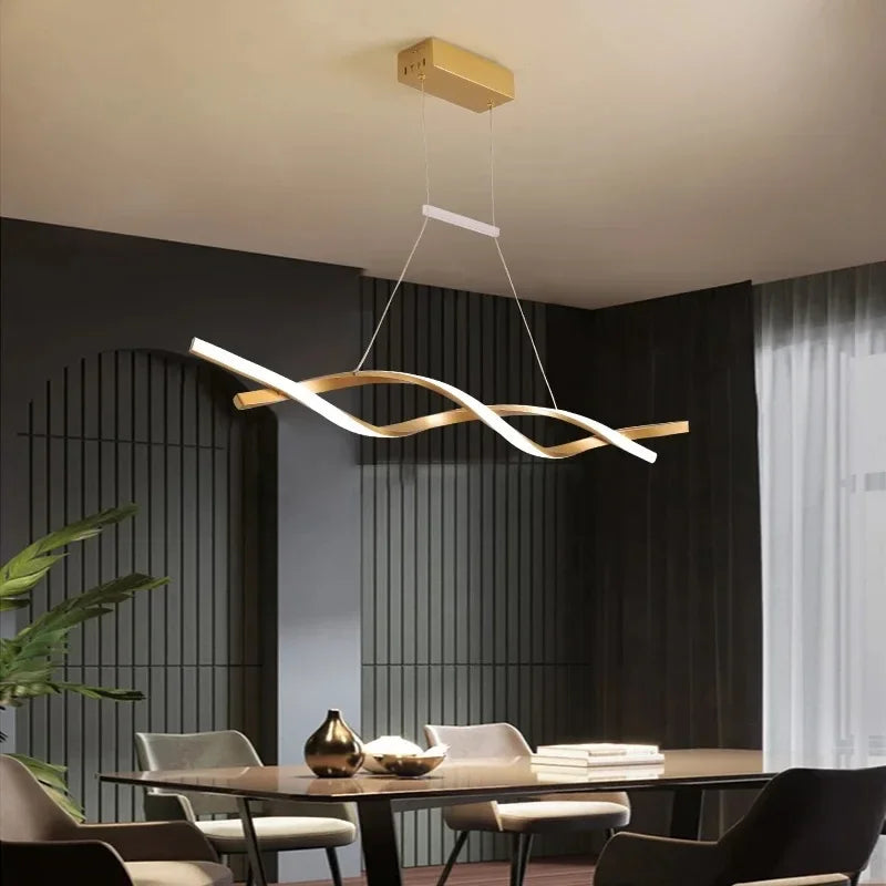 Elegant roterende moderne LED-lysekrone