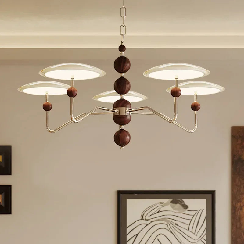 Nordisk moderne flyvende tallerken design lysekrone med LED-lys