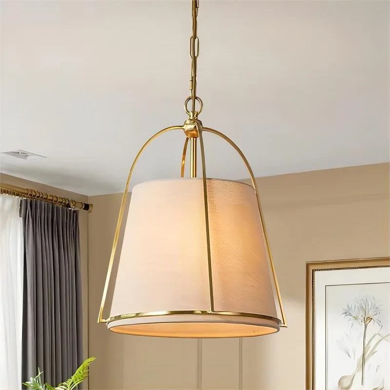 Enkel amerikansk stoflampe med kreativ LED-lys