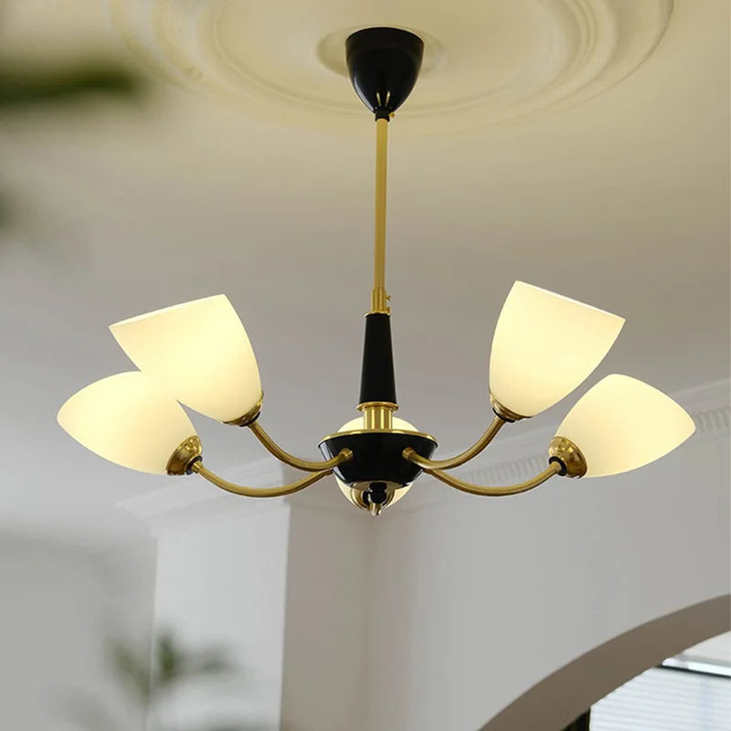 Moderne nordisk vintage-lysekrone i glas med LED