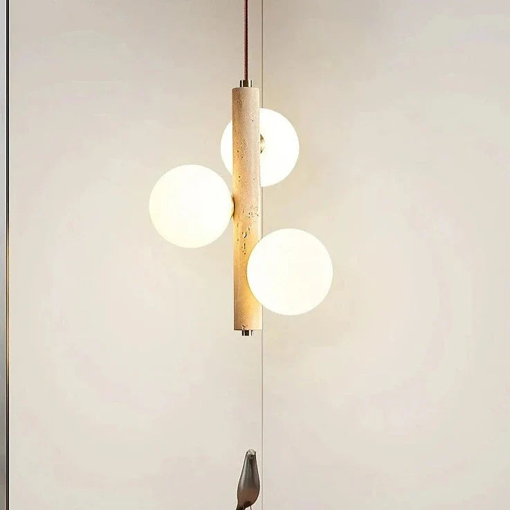 Cremefarvet stil suspension LED lampe soveværelse sengelampe lysekrone boble magisk kugle bønne perle retro restaurant lang belysning