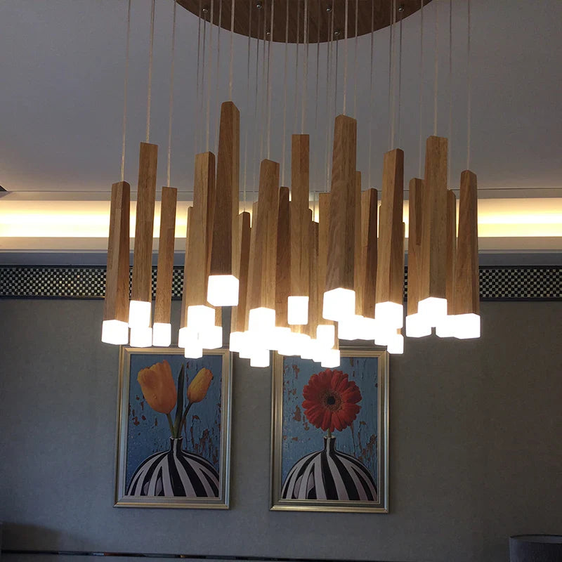 moderne hængende trælampe til alle rum