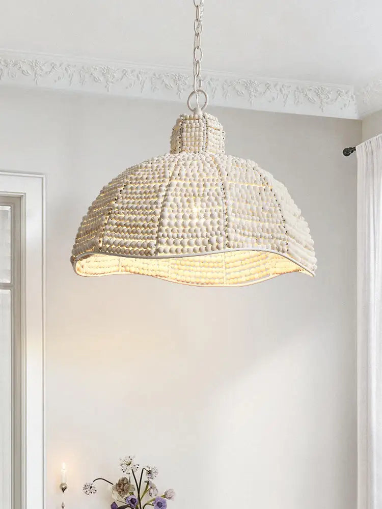 Rustik vintage LED-trælysekrone