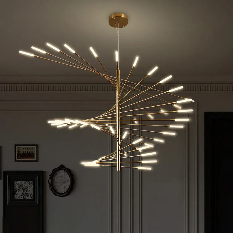 Moderne LED-lysekrone i minimalistisk design til indretning
