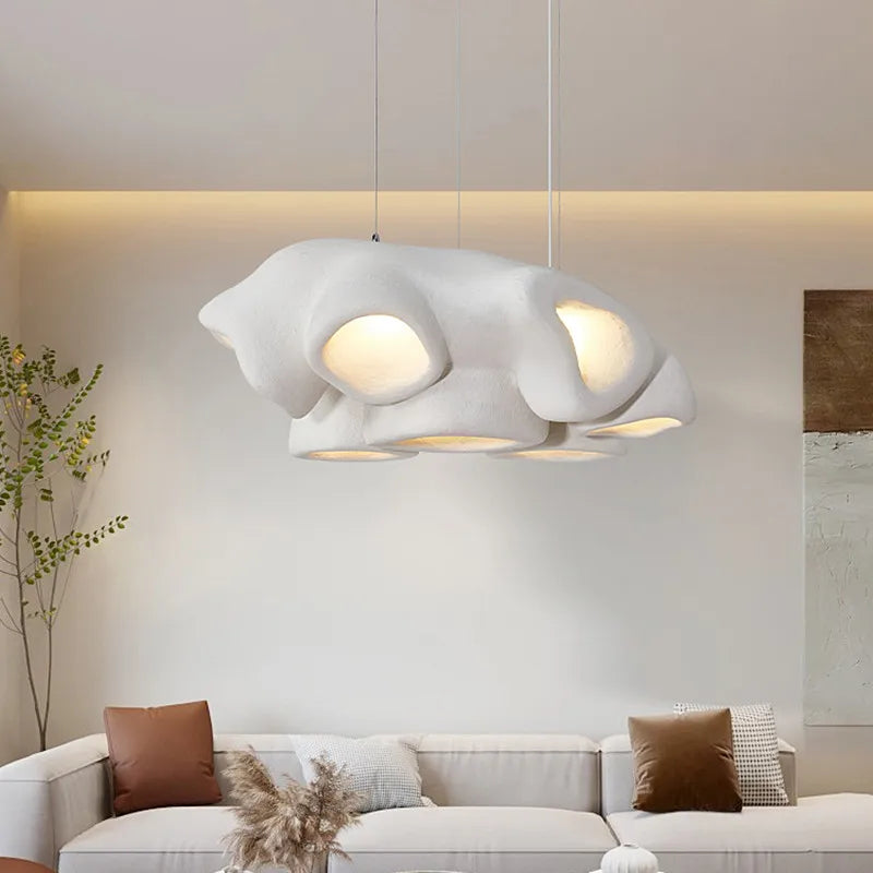 Nordisk Wabi Sabi Lysekrone Minimalistisk Design Spisestue Dekoration Lampe Bar Restaurant Café LED Pendel Belysning