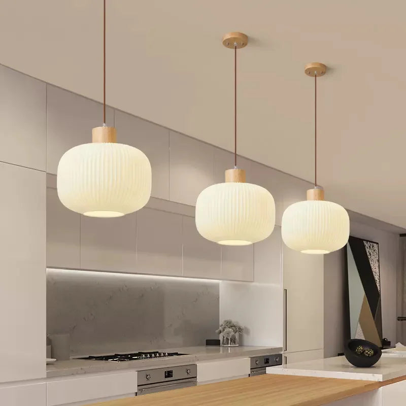 Moderne LED loftlampe med glasskærm
