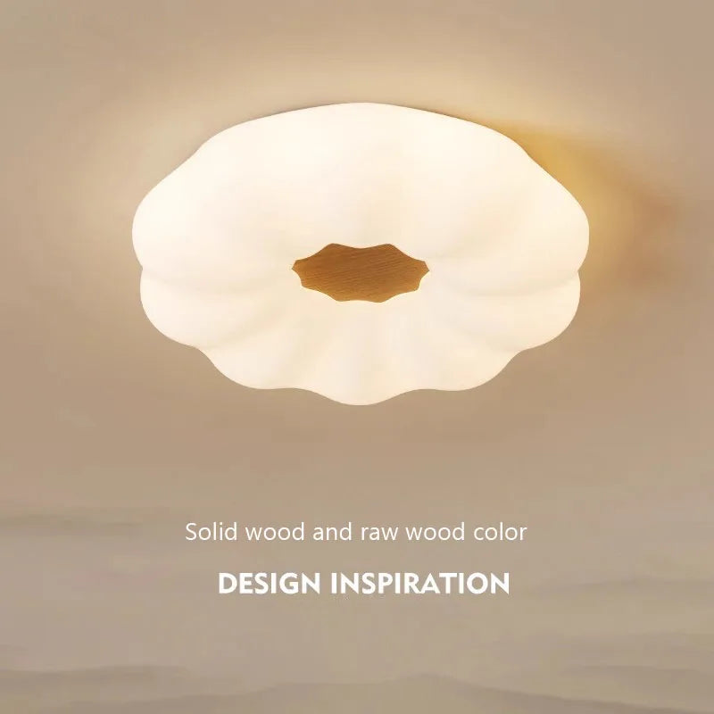Elegant loftlampe i nordisk træ
