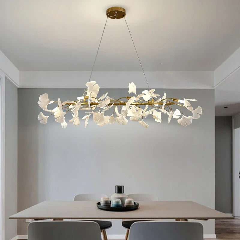 Elegant nordisk ginkgo filtlampet