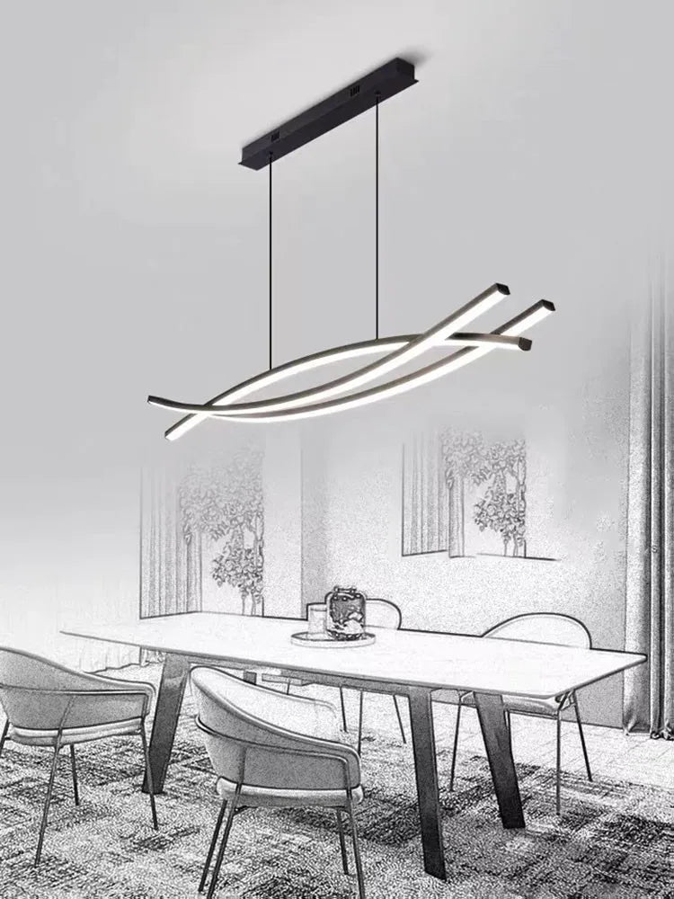 Elegant, minimalistisk lysekrone i moderne stil