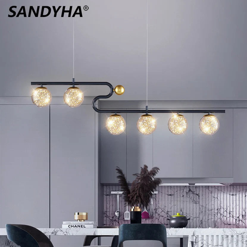 Moderne designerlampe i elegant glas