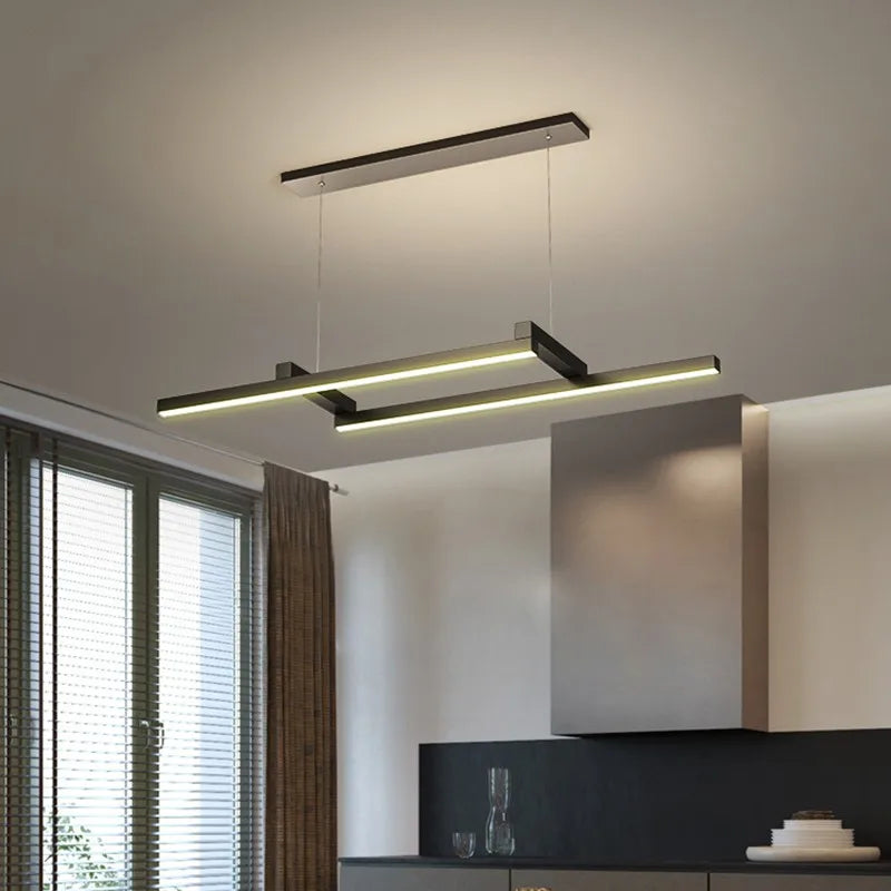 Moderne LED-lampe nordisk geometrisk designerlysekrone til bar
