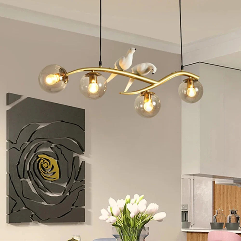 Elegant nordisk fuglelampe