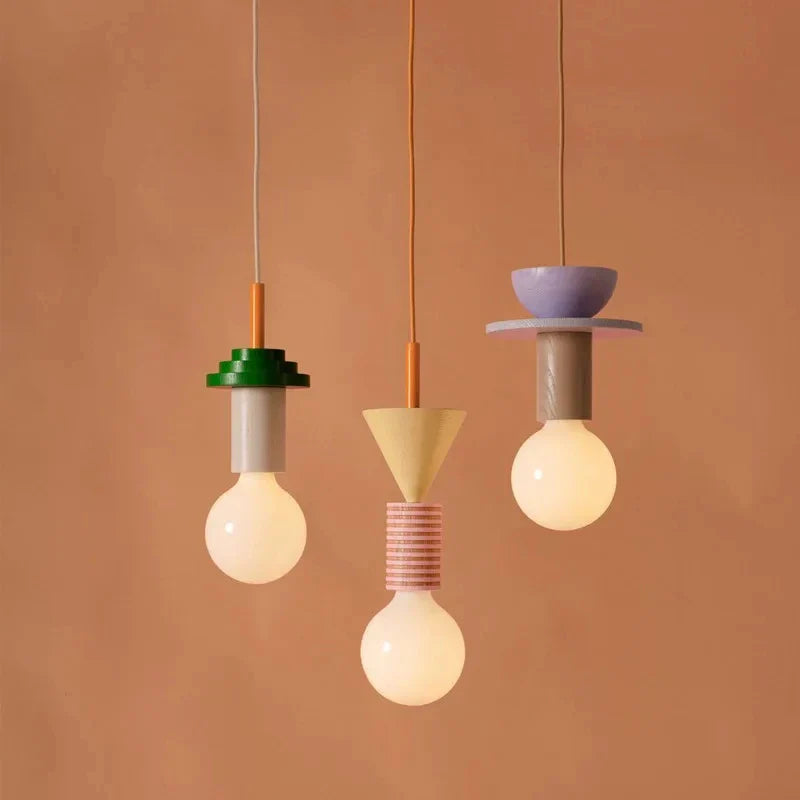 Elegant nordisk pendellampe i træ