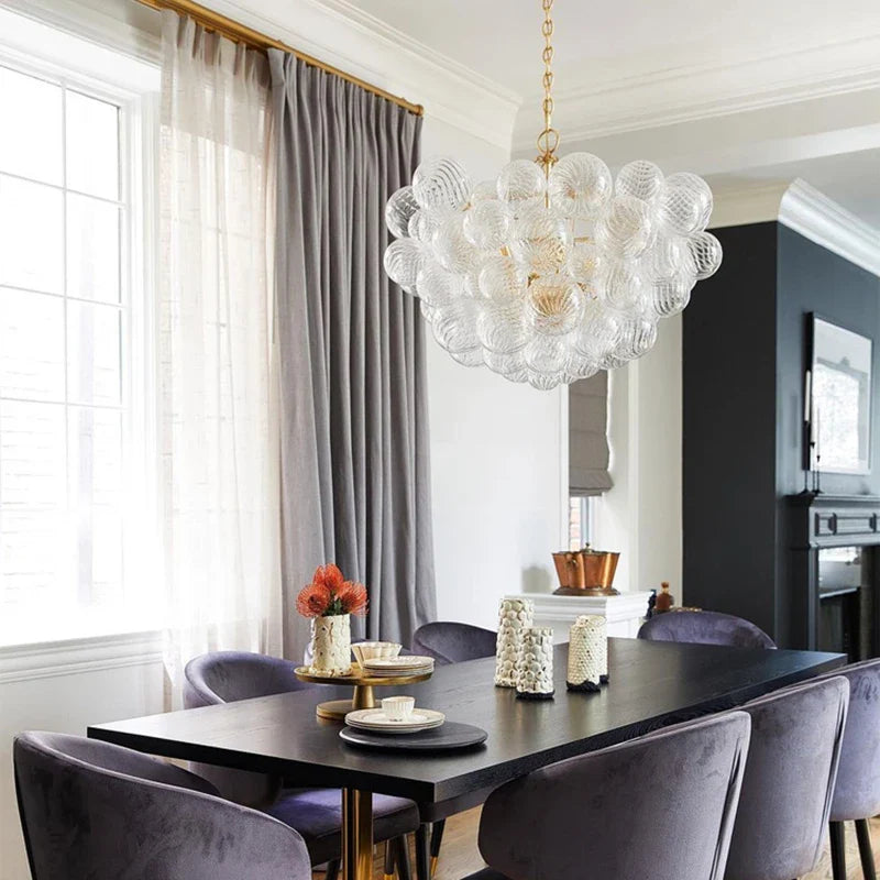 Moderne designerlampe i glas til elegant indretning