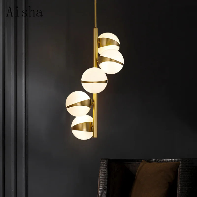 Nordisk kobberlampe, kreativt design til indendørsbelysning