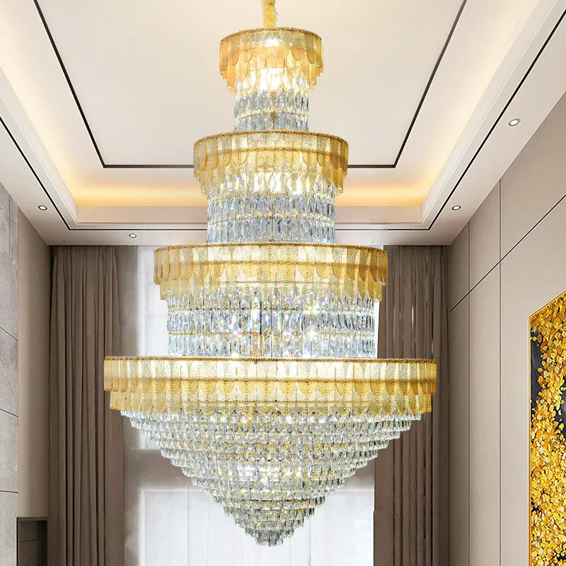 Luksus krystallysekrone i moderne design til stue og hotel