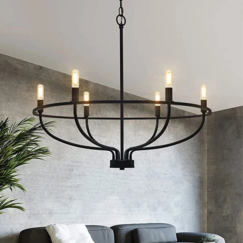 Elegant retro industriel loftlampe i metal