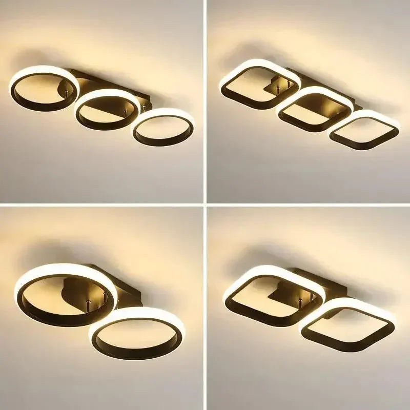 Elegant, minimalistisk, lys lysekrone i design