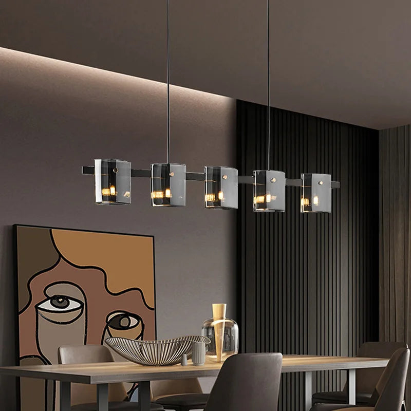 Elegant moderne italiensk glaslysekrone