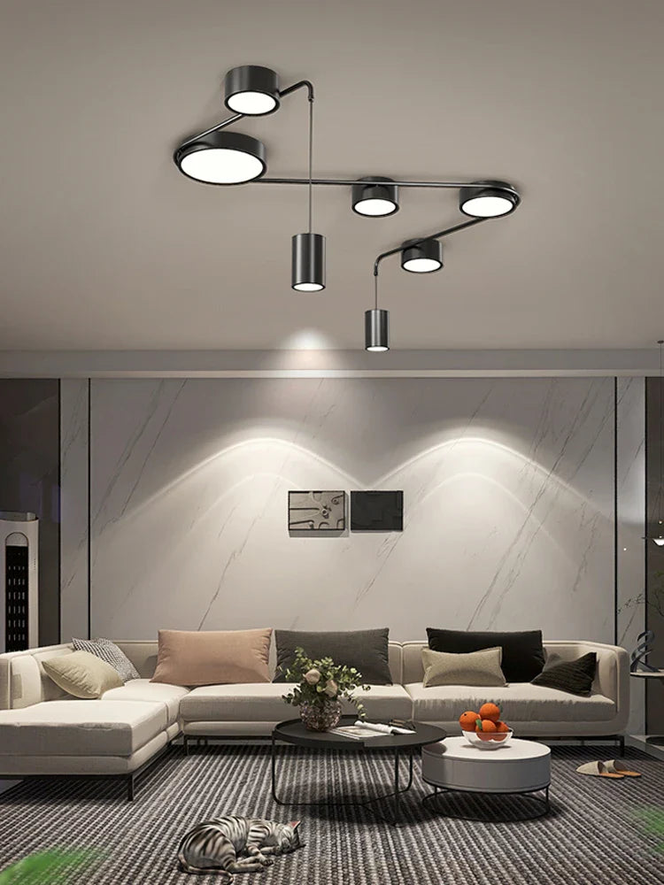 Moderne LED-lysekrone i raffineret stil