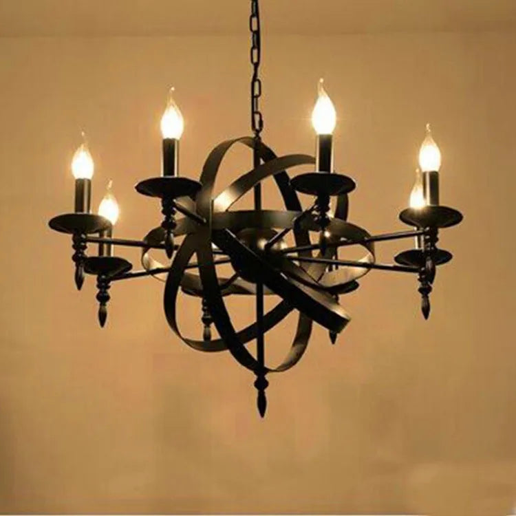 Vintage loftslampe i metal, industrielt retrodesign