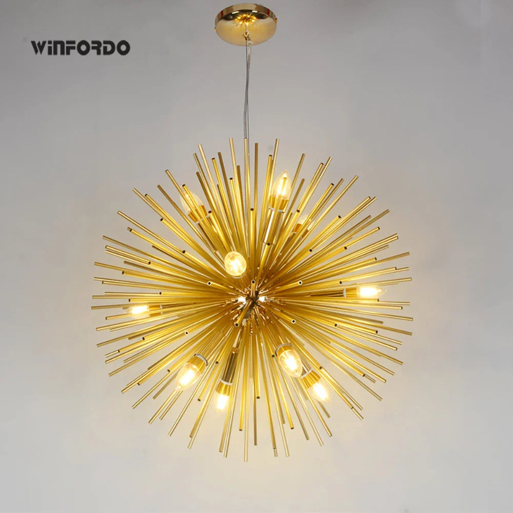 Nordisk LED-pendel i aluminium – mælkebøtte Sputnik Winfordo