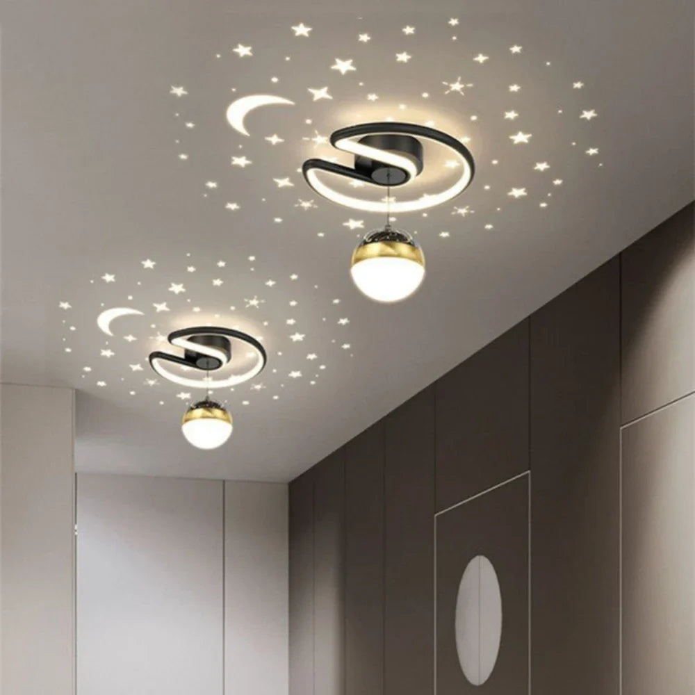 Nordisk LED-kreativ loftslampe med stjernehimmelprojektion i akryl